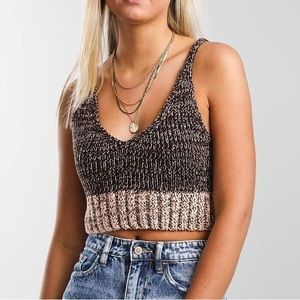 Free People Here All Day Cotton Knitted Tank Top
